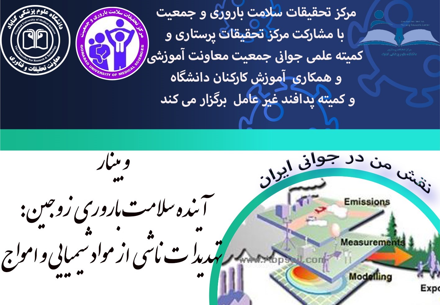 برگزاری وبینار مرکز تحقیقات سلامت باروری و جمعیت با مشارکت مرکز تحقیقات پرستاری و کمیته علمی جوانی جمعیت معاونت آموزشی و با همکاری آموزش کارکنان و کمیته پدافند غیرعامل دانشگاه